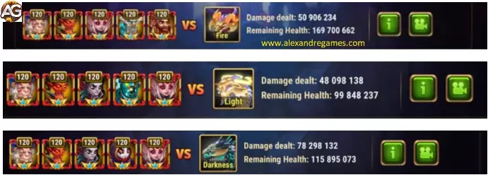 Lilith vs hidras, Hero Wars Mobile.