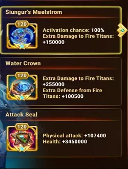 Titã Nova Artefatos Hero Wars Mobile