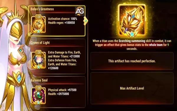 Titã Solaris Artefatos Hero Wars Mobile