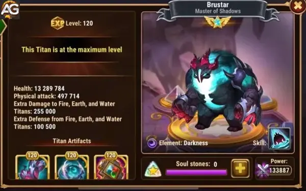 Titã Brustar Hero Wars Mobile