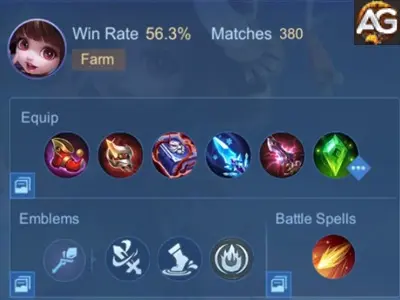 Change Build com Emblema Raiva Impura MLBB MOBA