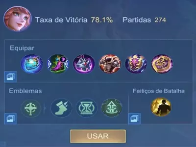 Floryn com Build de Suporte tank MLBB MOBA